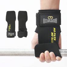 GOUNOD 1 Pair Basic Model Wrist Straps With Microfiber Material Palm Guard For Weight Lifting Grips. - Black - View 13