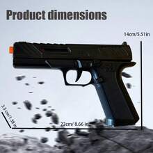 New Toy Pistol With 2 Magazines, 100 Bullets And 12 Cartridge Cases.  Ideal Halloween, Christmas New Year's Day, Birthday Present - màu đen - Xem 2