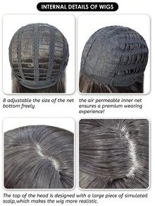 alicegarden 1 Synthetic Heat-Resistant Wig With Bangs, Black Long Rolled Wig, 28 Feet Long, Made Of Fiber, Suitable For Daily Use, Natural Simulation Wig