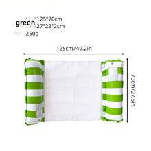 条纹充气漂浮床，水上吊床，水床，漂浮躺椅，适用于游泳池、水上度假和休闲活动，充气泳池吊床 - 条纹成人漂浮躺椅，是度假、派对和放松的理想之选，户外吊床，海滩和泳池必备，可搭配防水手机袋使用，非常适合水上摄影，游泳池玩具，露营和户外活动必备，旅行必备，趣味礼物