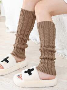 A Pair Of Women's Autumn And Winter Twisted Pattern Fashion Personalized Socks Jk Outdoor Personalized Pile Socks Warm Leggings Slim Boots Snake Pattern Casual Casual Street Sexy Acrylic Twisted Pattern Knitted Socks Spring Autumn Winter - Multicolor - View 16