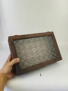 1 Piece Wooden Antique Home Decor Storage Box, Cosmetic And Sundry Storage Cabinet For Women Storage Organizer Travel Essentials Gift Back To School - Coffee Brown - View 13