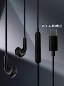 120厘米批发USB Type C入耳式有线耳机手机耳机带麦克风音乐耳机多种款式可供选择