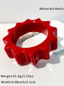 1 件超大红色时尚手链，适合女性日常佩戴和送礼（尺寸偏差 3 毫米/0.11 为正常现象） - 紅色B - 查看 16