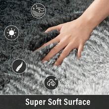 Meralax Area Rugs For Living Room Bedroom, Gradient Black 4x6 Feet Soft Fluffy Shaggy Bedside Rug, Machine Washable Indoor Floor Carpet For Kids Boys, Dorms, Nursery Rooms, Home Decor Aesthetic - 黑色漸變 - 查看 6