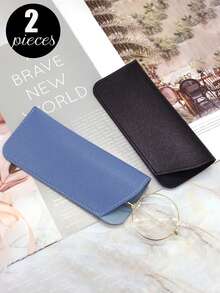 10件/5件/3件/1件皮革防水、防刮、防尘、柔软内衬口袋眼镜收纳袋，软包太阳镜收纳袋，适合日常收纳，适合外出携带，防止镜面刮花，避免摩擦眼镜及太阳镜镜面。 - 多色 - 查看 29