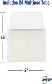 Avery Multiuse Ultra Tabs, 2" X 15", 2-Side Writable, Assorted Pastel Dots, 24 Repositionable Tabs (74773) - ColorG - View 7