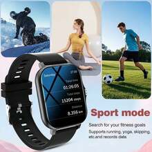 全新全触控高清时尚智能手表，具备无线通话功能（拨号、接听）、海量表盘、运动监测、消息通知、多应用提醒，兼容安卓和iOS手机，是送给男士和女士的完美礼物。