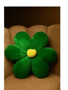 Daisy Plush Flower Cushion Sofa Decoration Living Room Baby Bedroom - 墨綠色 - 查看 2