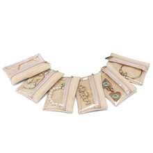 1/Travel Jewelry Bag, Transparent Zipper Pocket, Necklace. Bracelet. Earrings. Earrings. Watch Storage Bag, Jewelry Storage Bag Travel Women's Storage Box Girl Gift - 杏色 - 查看 7