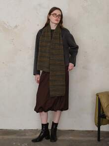 1pc Women's Asymmetric Wool Blend Scarf, & Unique, Suitable For Outings, Commuting, Autumn/Winter