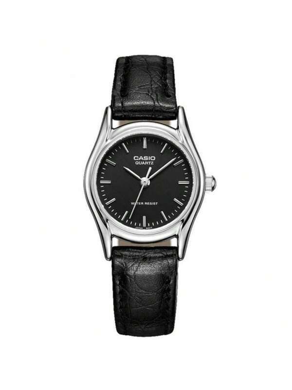 Casio Orologio da donna al quarzo, display analogico e cinturino in pelle, orologio da polso da donna, stile semplice, adatto per casual, abiti formali