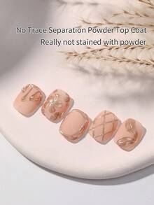 annies 16ml 2-In-1 Matte Gel Top Coat For Gel Nail Polish, Nail Powder-Resist Matte Finish For Detail Chrome Powder Painting Long Lasting UV Gel Nail Art DIY