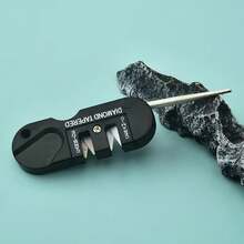 1 buc. Ascuțitor de cuțit de bucătărie multifuncțional pentru acasă, mini - ascuțitor portabil pentru exterior, din oțel tungsten, instrument de ascuțire ceramică, instrument de ascuțire antiderapant