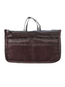 Purse Organizer Handbag, Tote Bag Organizer Insert - 13 Pockets, Upgrade Large Capacity, Waterproof Nylon Perfect Cosmetics Travel Pouch For Make Up Simple Foldable Storage Bag, Multifunctional Organizer