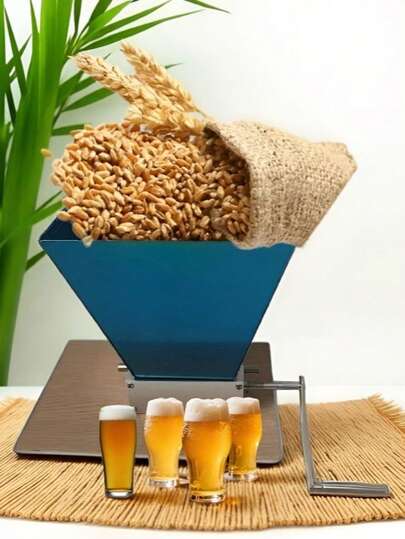 1 pieza Tabla de madera rectangular plateada con rodillo manual de acero inoxidable, molino de harina de trigo para el hogar, suministros para fiestas de Halloween y Navidad