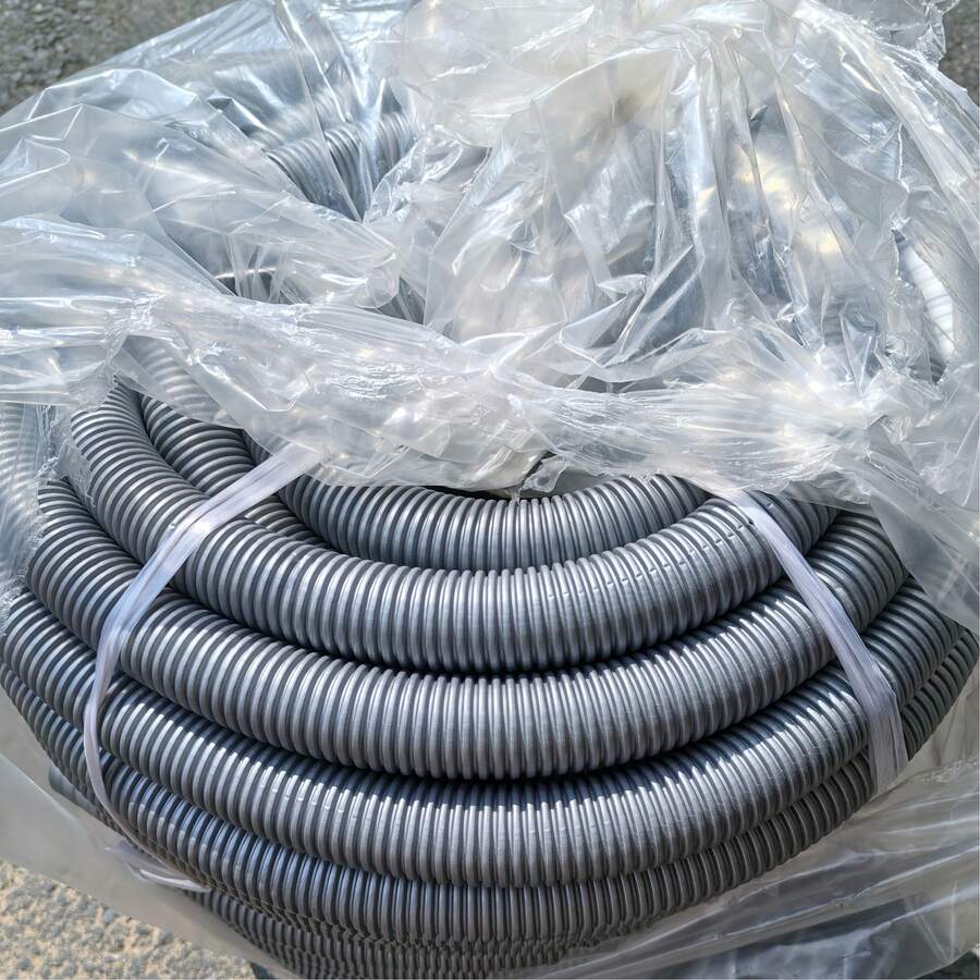 30m Rolle aus dickem PE-Material Klimaanlagen Ablaufschlauch mit Gewinde, weicher Schlauch, Innendurchmesser 16-18mm, grau