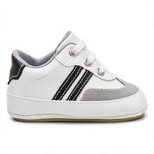 Baby Boy And Girl Lace-Up Sneakers Comfort And Style - Sizes 14 To 20 - Light Grey - View 2
