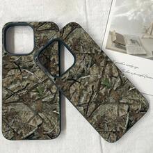 Camouflage Pattern Design, Imitation Liquid Mobile Phone Case, Large Hole Ultra-Thin Skin-Friendly Feel Shell, Suitable For IPhone 11/11pro/11promax/12/12pro/12promax/13/13pro/13promax/14/14plus/14pro/14promax/15/15plus/15pro/15promax/16/16plus/16pro/16promax, Fashionable And Durable, Anti-Fall Protective Cover - 黑色 - 查看 5