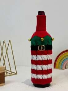 1pc capa de garrafa de papai noel e boneco de neve, decoração de restaurante de férias