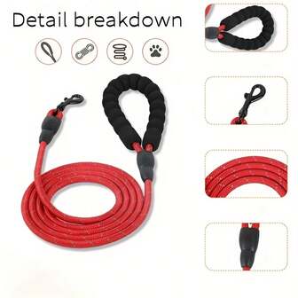 Three Pieces Dog Leash Collar, Chest Harness, Essential For Walking Dogs