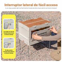 Mesa Plegable Plástico Caja De Almacenamiento - Gris Claro - Ver 6