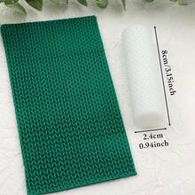 1 PC KnittingTexture Polymer Clay Texture Roller, Polymer Clay Earring Making Roller - Very Suitable For Making Polymer Clay Texture Sheets - White - View 3