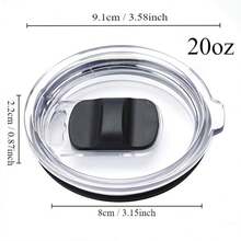 1pc 20/30 Oz Tumbler Lid Replacement Lids Compatible With 20 Oz Tumbler Spill Proof Cup Lids Covers With Magnetic Slider Switch