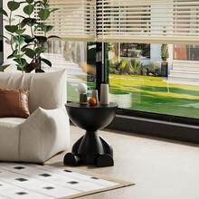 Senmeo 1 Piece 2-In-1 Modern Creative Bear-Shaped Storage Cabinet Bedside Table, Creative Bedside Table, Home Sofa Side Rack, Bedroom Balcony Mobile Mini Table, Small Apartment Coffee Table, Suitable For Storage In The Living Room And Bedroom. - màu đen - Xem 1