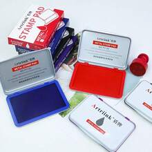 1pc Square Metal Ink Pad, Portable And Easy To Use, Quick-Drying Ink, Suitable For Stamps And Seals, Ideal For Teachers, Accountants, Financial Personnel, Stamping, Fingerprint Collection, School Supplies And Office Supplies. - Multicolor - View 2