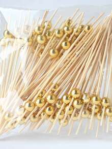 100 szt. patyczków owocowych, patyczki bambusowe, patyczki kwiatowe, widelce do owoców, kreatywne wykałaczki artystyczne, dekoracyjne patyczki bambusowe, widelce do burgerów, odpowiednie do dekoracji napojów i widelców deserowych, kuchnia, prezent świąteczny