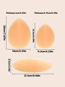2/4片装可重复使用硅胶提臀垫，女性适用，提升臀部曲线，支撑髋部，适合所有体型