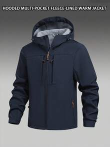 男士户外休闲防水防风保暖加厚长袖外套，秋冬款