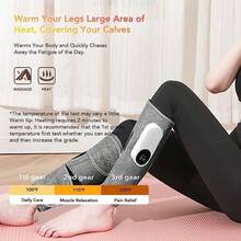 1/2 Pack Leg Massager Cordless Calf Air Compression Massager, Leg Massager For Circulation And Relief, Calf Air Compression Massager With Heat, Leg Massager With 3 Intensities, 3 Modes, Easy To Use, Muscle Relaxation, Gifts - Xám - Xem 10