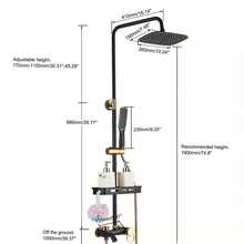 YUNRUX Shower Head In Bathroom Retro Nostalgia Shower Faucet Shower Set Rain Shower Hand Shower Shower System Antique! - White - View 2