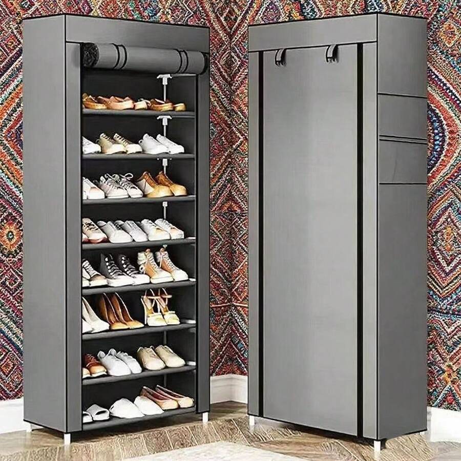 1pc Simple Shoe Rack, Multi-Layer Steel Pipe Assembly, Dust-Proof Shoe ...