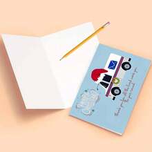 1pc Festive Christmas Mail Truck Greeting Card With Envelope, 12cm X 18cm, Universal Appreciation For Hard Work, Paper Holiday Card For Family, Friends, And Colleagues