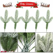 12/24 piezas de ramas artificiales de cedro, recortes de agujas de pino navideñas, adecuadas para rellenar árboles de Navidad, plantas de Navidad de plástico, árboles de Navidad DIY, manualidades de invierno, guirnaldas florales, arreglos florales, adecuadas para decoración de múltiples ocasiones, naturales y realistas, hermosas y versátiles, textura clara, fijación de color estable, alta simulación, decoración de bodas, decoración del hogar, escenario de hotel, accesorios de fotografía