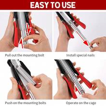 Hog Ring Pliers Tool 2600*C Clips Staples Cage Fencing Gun Fastener Nail Rings - Multicolor - View 9