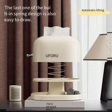 Scatola portafazzoletti di lusso minimalista, portafazzoletti a doppio strato con sollevamento a molla per casa, soggiorno, ingresso, portachiavi e portaorologio