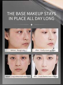 Life Girls 1pc Natural Finish Moisturizing Waterproof Long-Lasting Non-Smudge Luminous Twist-Up Foundation Stick With Brush Applicator, Creates Flawless Complexion