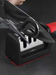 1pc Knife Sharpener. Professional 4-Stage Knife Sharpener. Sharpens Scissors. Equipped With Tungsten Steel, Diamond, And Ceramic Sharpening Stones For Kitchen Knives. Portable Sharpener, Fixed-Angle Sharpener, Diamond Stone Sharpener, Commercial Knife Sharpener, Household Knife Sharpening Tool, High-Quality Sharpener, Manual Sharpener, Multi-Stage Sharpener. Ideal For Cooking Enthusiasts And Home Chefs.