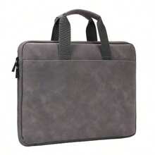 Premium Faux Leather Laptop Sleeve - Durable, Full-Open Design For 13-14 Inch Devices - Ideal For Daily Office Use, Exquisite, Laptop Bag Back To School