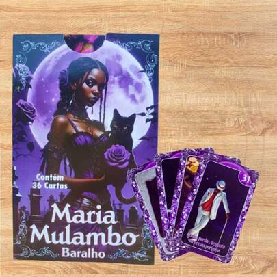 Baralho Tarot Pomba Gira Maria Mulambo com Manual 36 Cartas