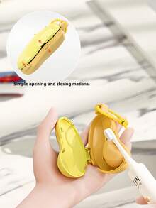 1/2pcs Banana Shaped Toothbrush Holder - Reusable Clip-On Toothbrush Cover - Durable Plastic Toothbrush Storage Box - Cute Portable Toothbrush Protector Suitable For Business Travel And Home Use - Fits All Standard Toothbrush Heads - Couple Toothbrush Protector (Yellow Base Is Green, Green Base Is Yellow) - Multicolor - View 4