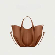 Small-Sized Single-Shoulder Underarm Bag, Large-Capacity Handbag, Tote Bag, Bucket Bag With Wing Design - 駝色小號現貨秒發 - 查看 2