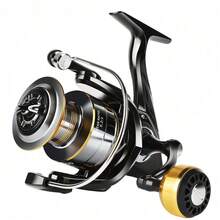1pc Fishing Reel, Freshwater Fishing Reels, Ultra Smooth Powerful Saltwater Spinning Reel, 5.2:1 Gear Ratio Waterproof And Rustproof Large Db Spinning Reel - Black - View 2