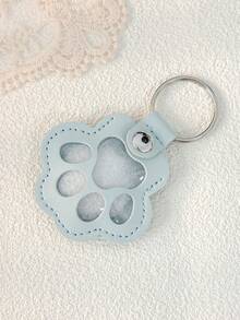 1pc Commemorative Leather Pet Hair Keepsake Bag - Multipurpose Portable Keychain, Suitable For Cats And Dogs, Pet Memorial Hair Storage Box