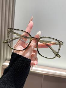 1/3 Pairs Square Full-Frame Non-Prescription Computer Glasses, Fashion Accessory, Suitable For Daily Wear, Parties And Streetwear - Multicolor - View 4