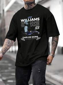 Racing Enthusiast TShirt Premium Cotton Graphic Tee Featuring A Formula Racing Car Design, Ideal For Speed Fans And Motorsport Lovers  Comfortable, Stylish, And Durable For Everyday Wear - 黑色 - 查看 2